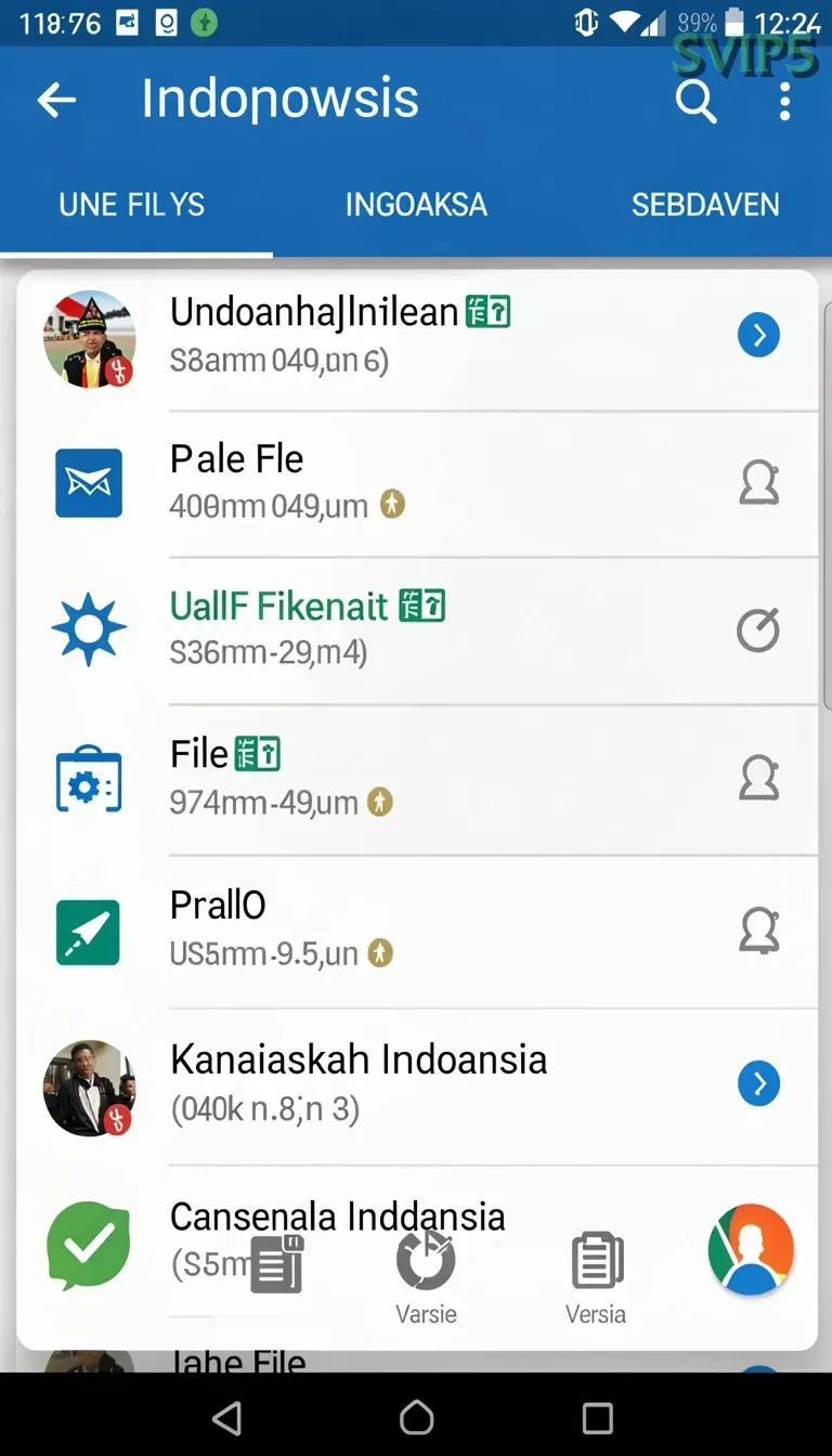 Cuplikan layar SEKARANG — menu navigasi
